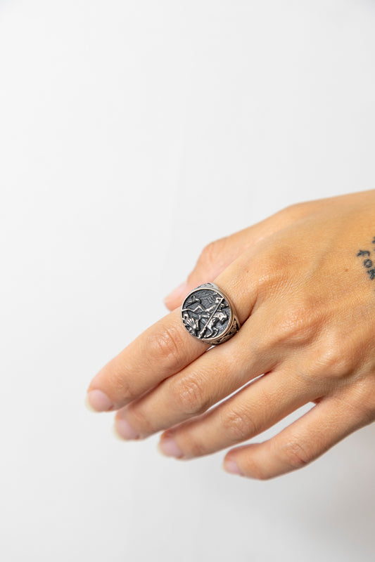 Silver Knight Ring