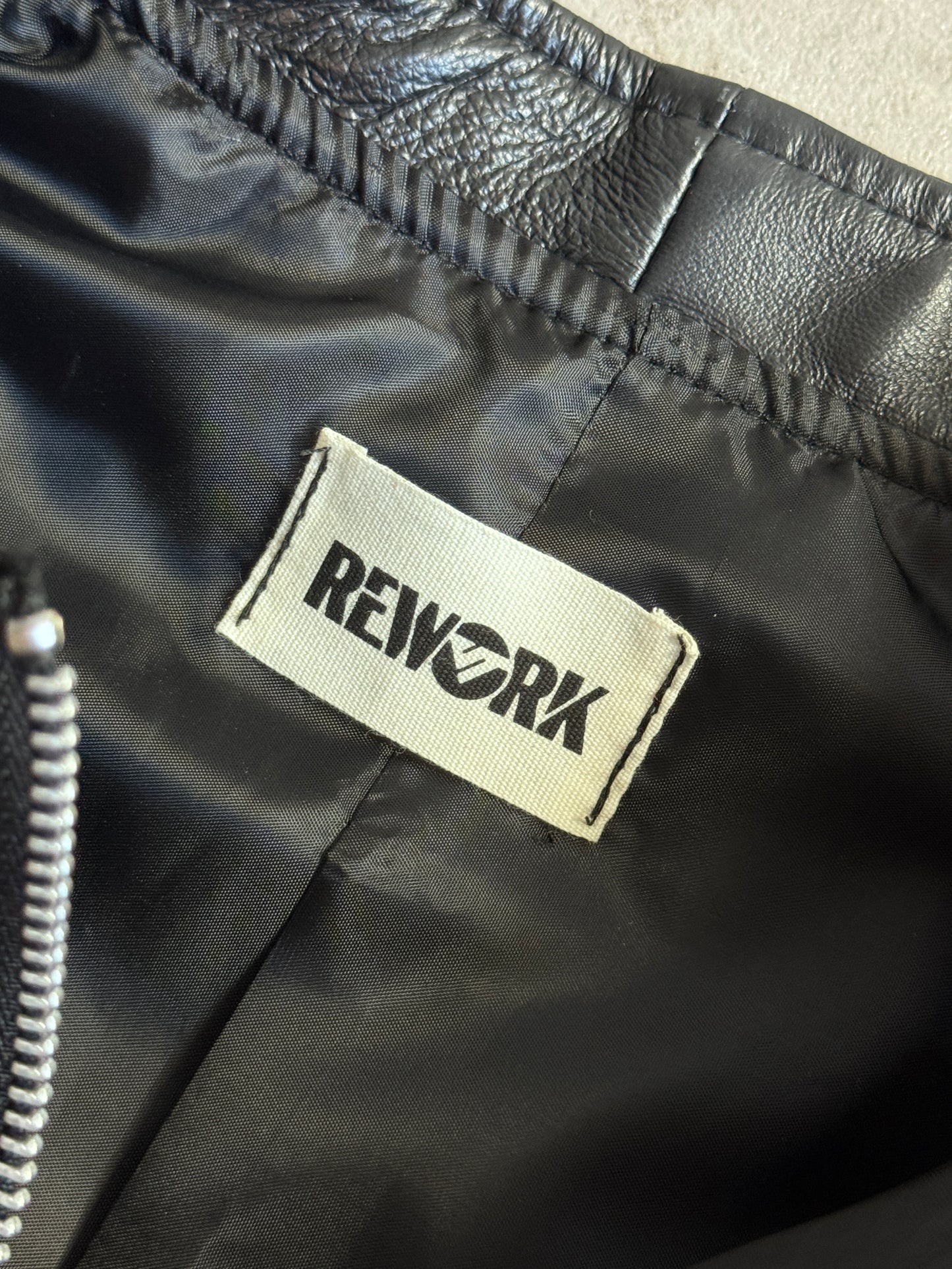 VT Rework : Porsche Cropped Rework Leather Jacket