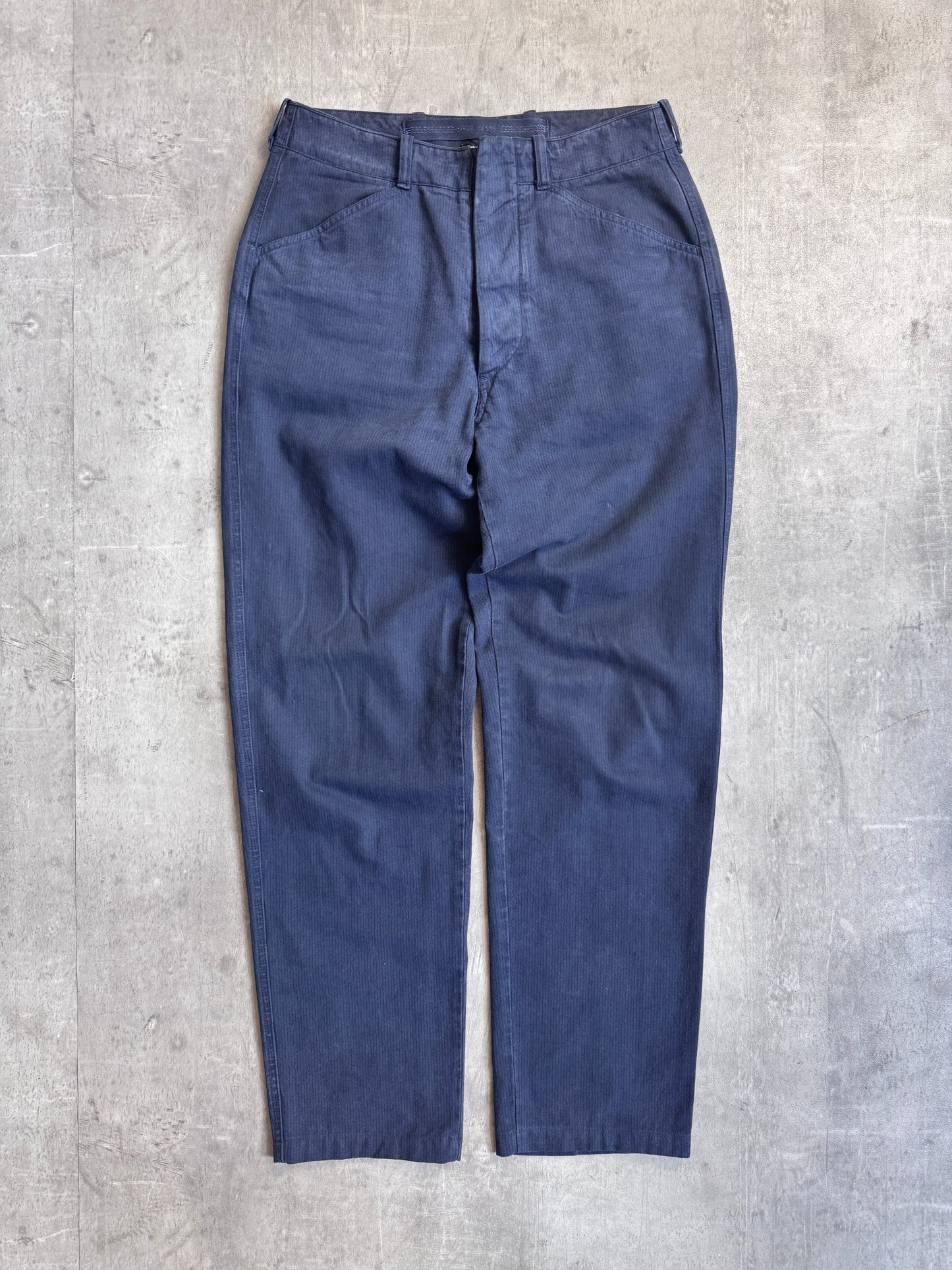 1990's Stone Island Marina Navy Pinstripe Trousers