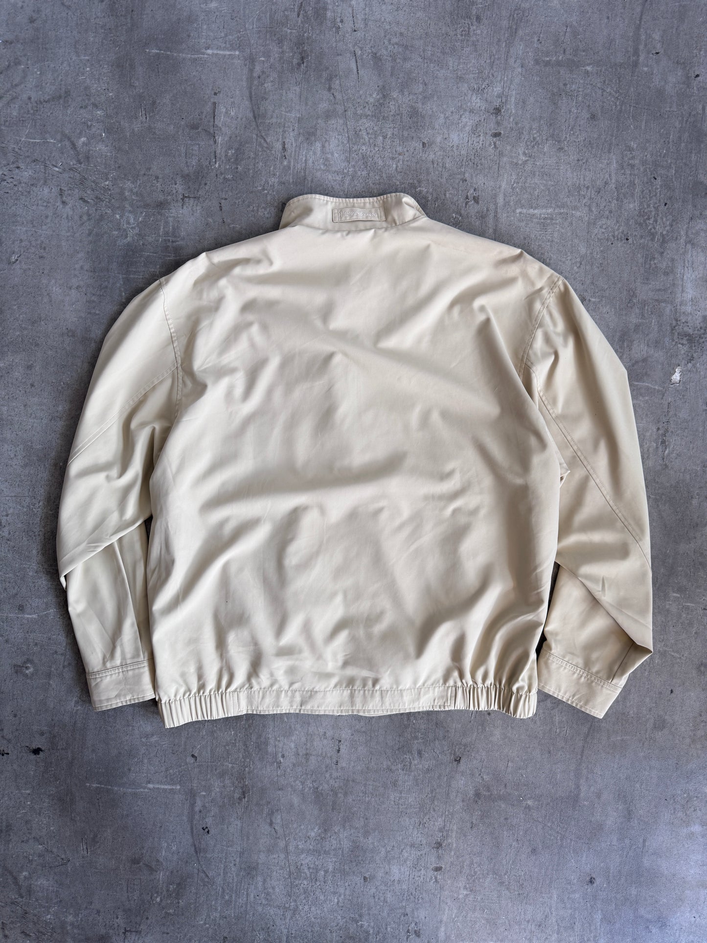 YSL Cream Lightweight Bomber Jacket