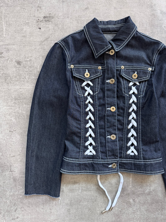 D&G Denim Lace Up Detail Jacket
