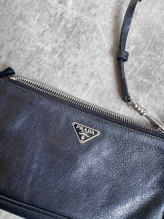 Prada Pochette Leather Clutch Bag