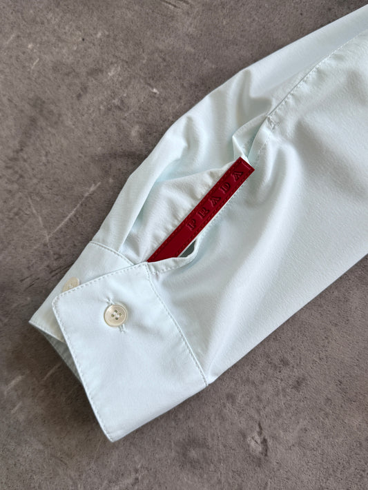 Prada Sport Baby Blue Zip Up Blouse