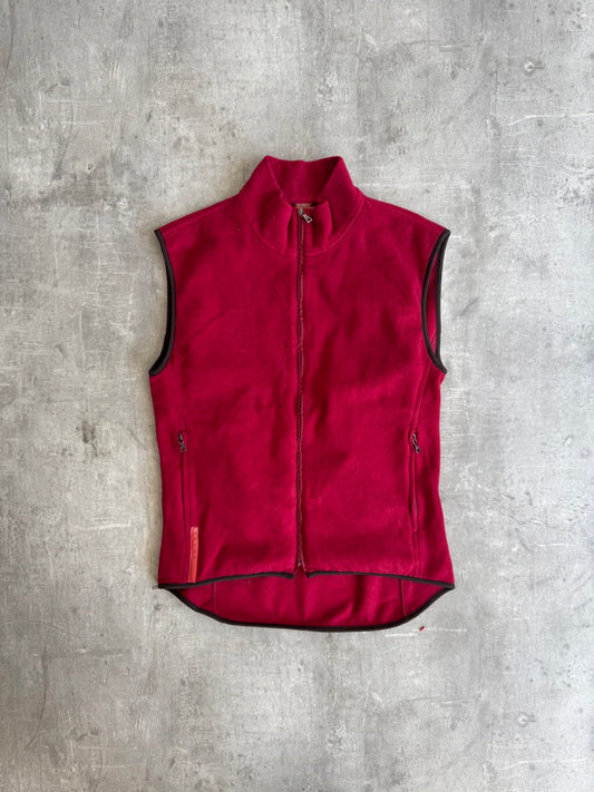 Prada Red Technical Fleece Gilet