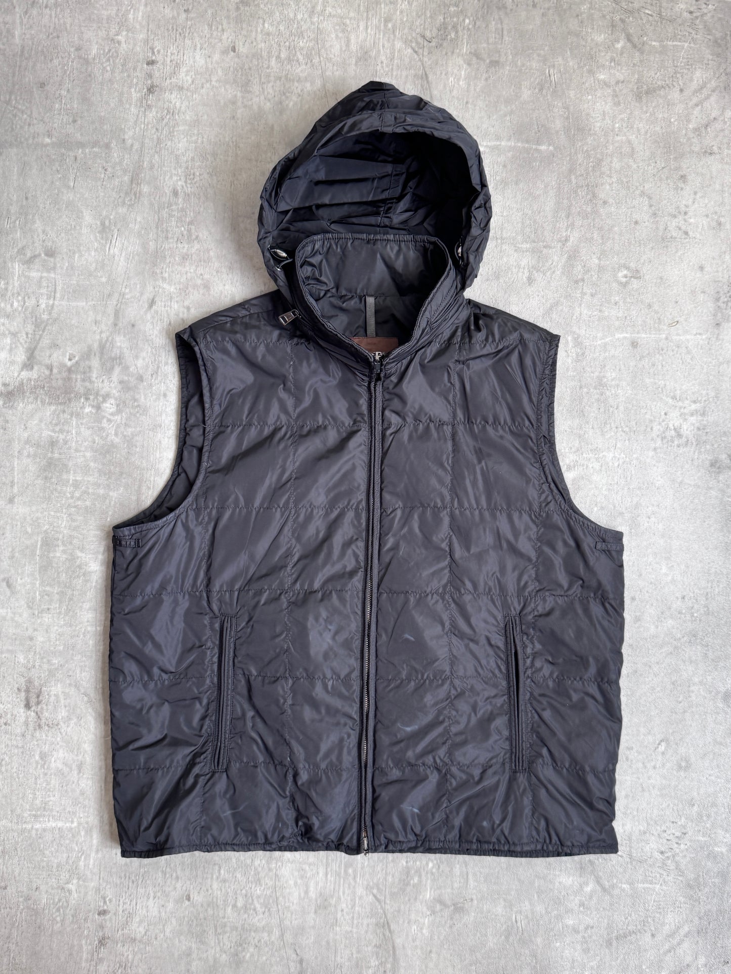 Moncler Black Hooded Puffer Gilet