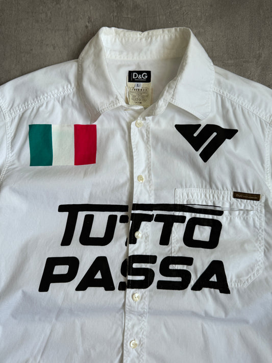 VT Rework: D&G 'Tutto Pasa' White Cotton Shirt