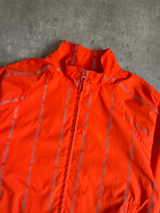 F/W '18 Supreme Reflective Text Neon Track Jacket