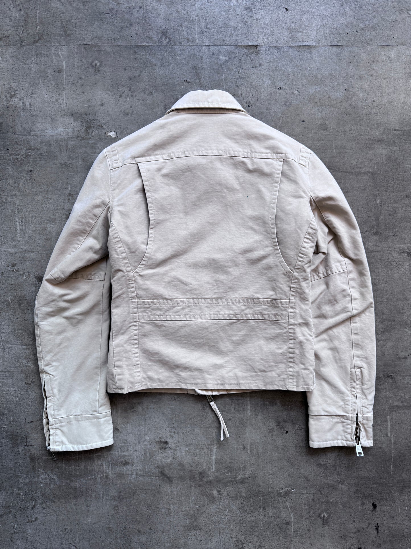Dsquared2 Beige Zip-up Harrington Jacket