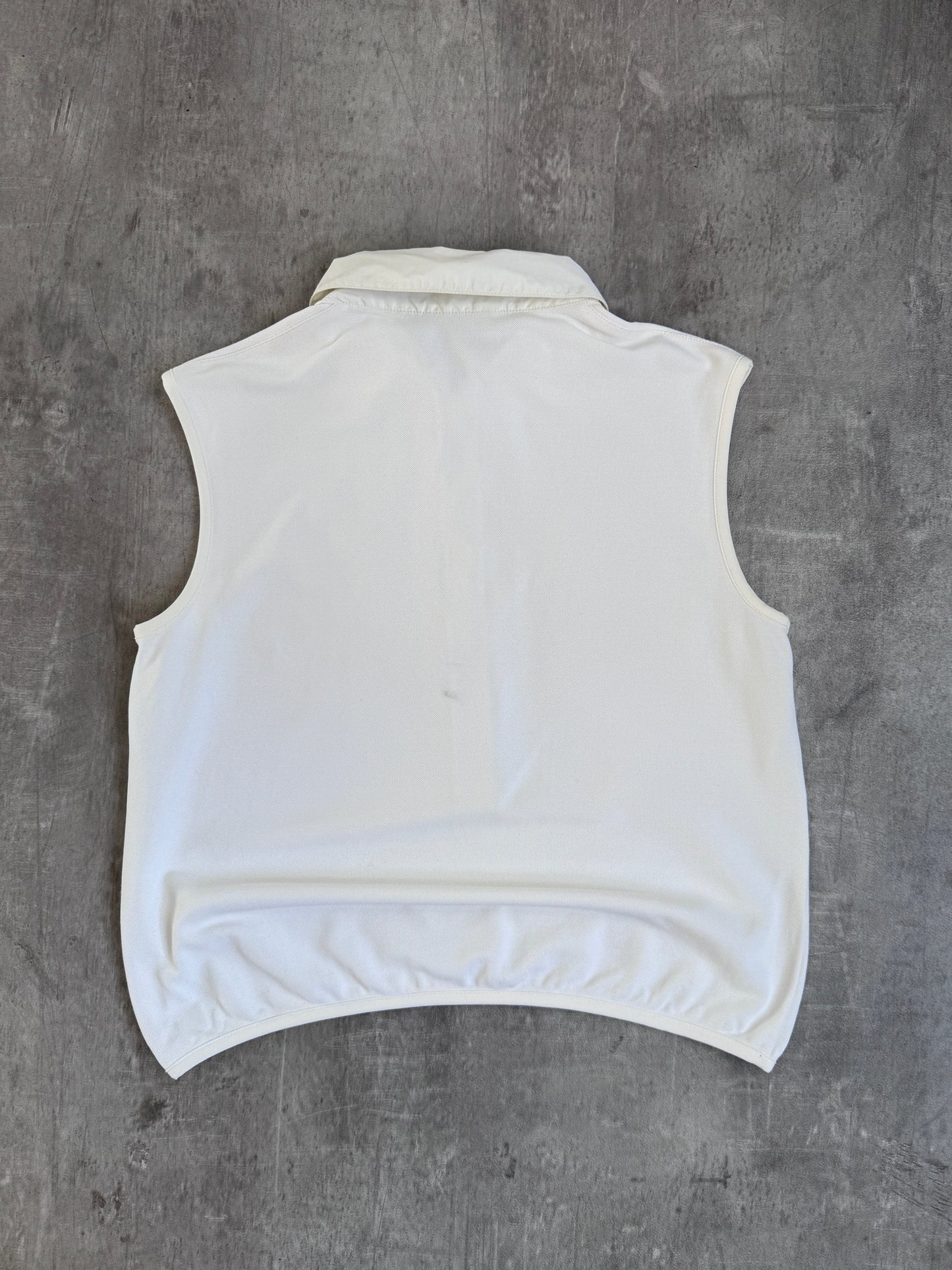 Prada Half Zip White Polo Vest