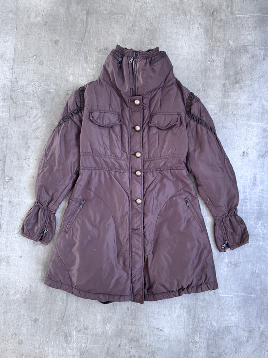 Marithe Francois Girbaud Mid Length Hooded Puffer Jacket