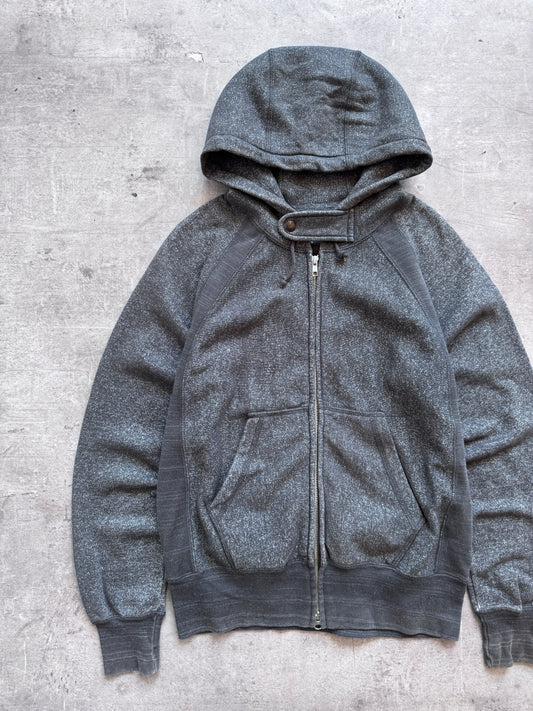 Engineered Garments Mixed Grain Dark Grey Articulated Hoodie