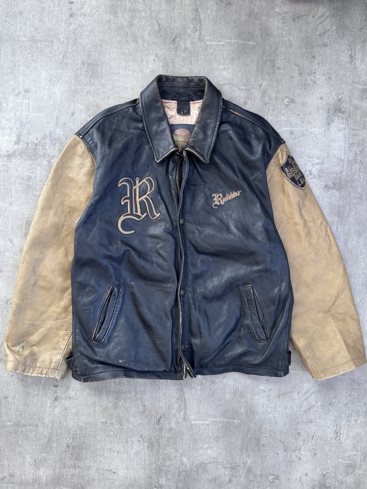 Redskins American League Leather Varsity Jacket