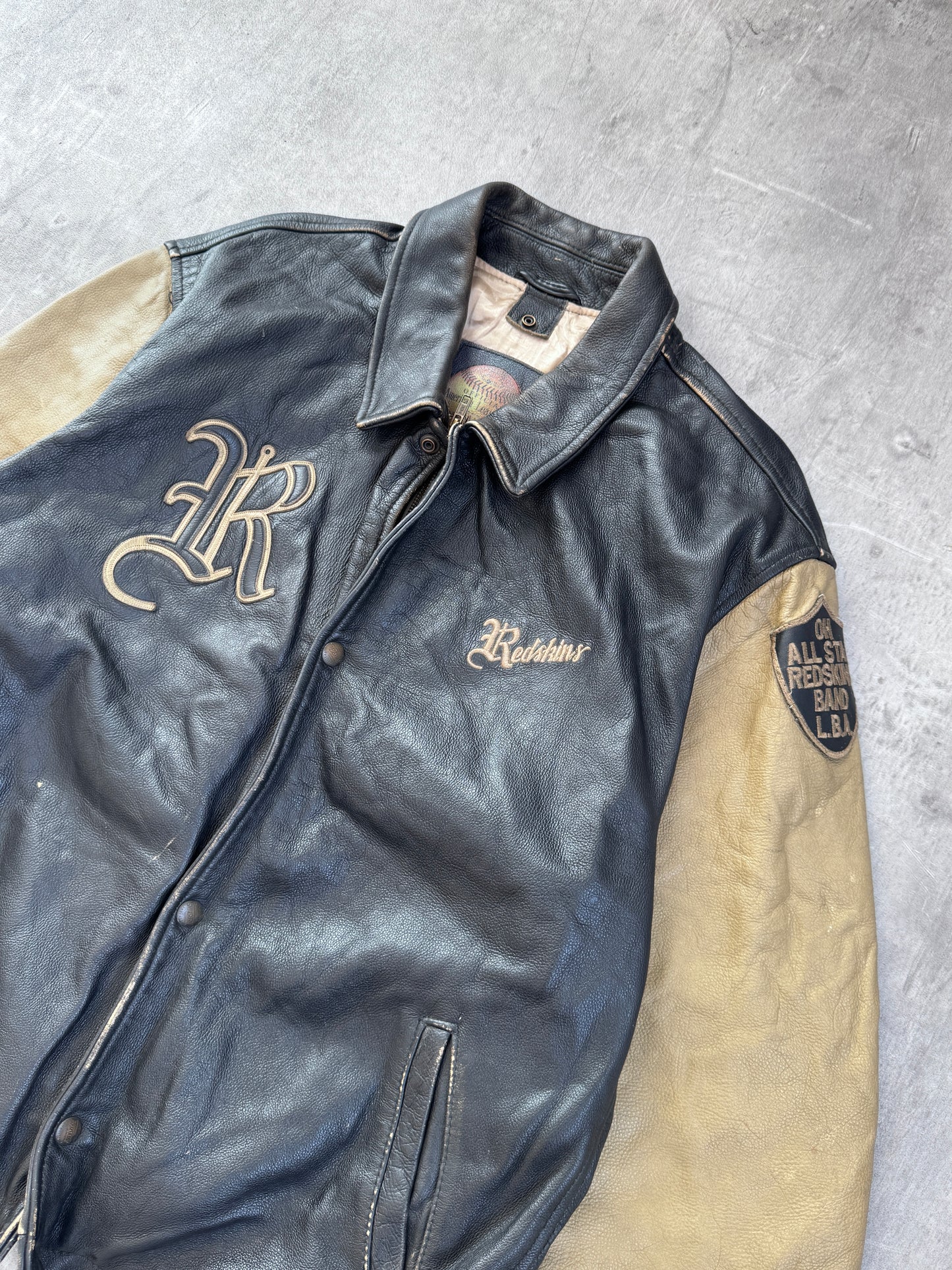 Redskins American League Leather Varsity Jacket