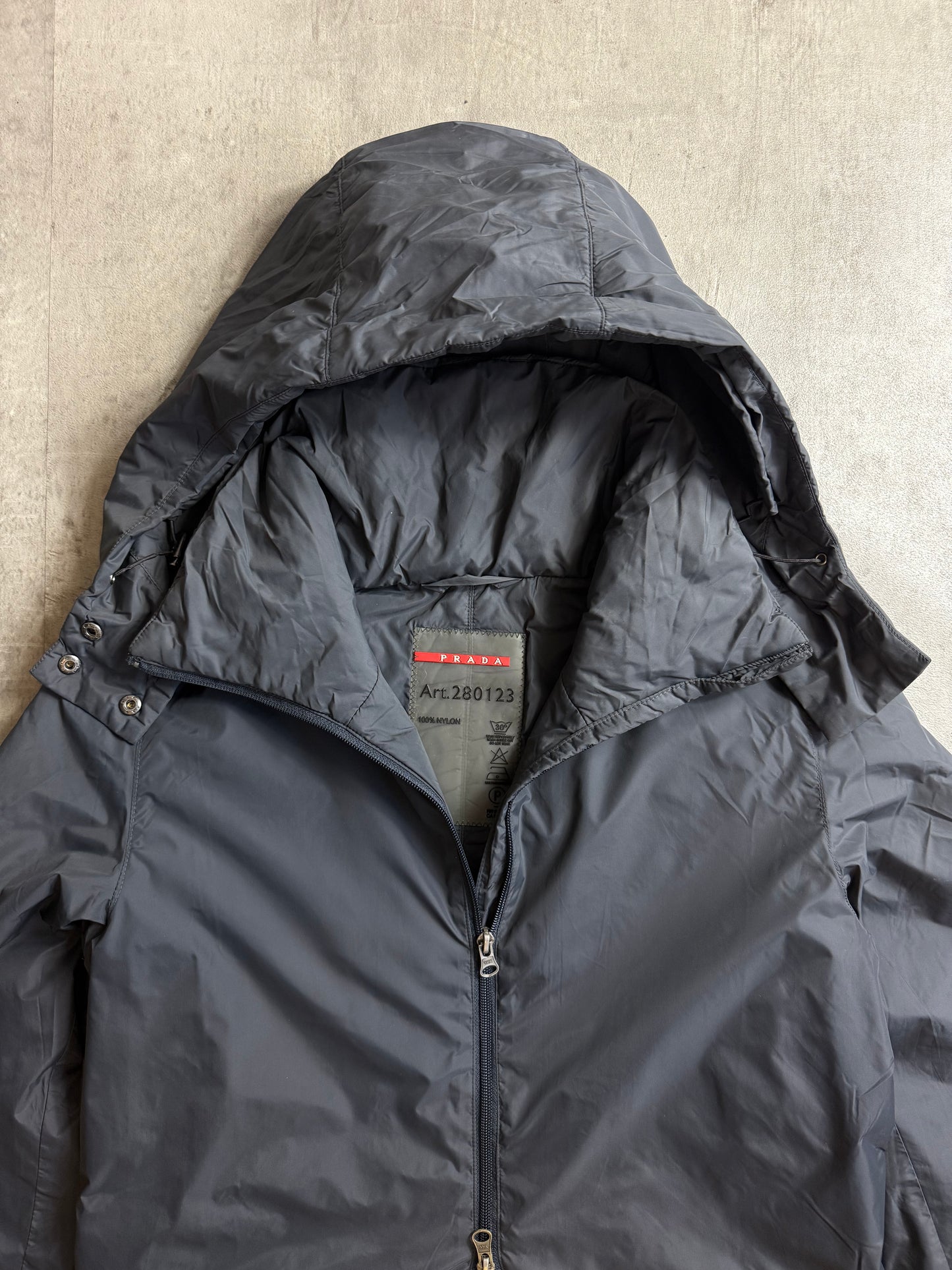 Prada Sport Dark Grey Light Puffer Jacket