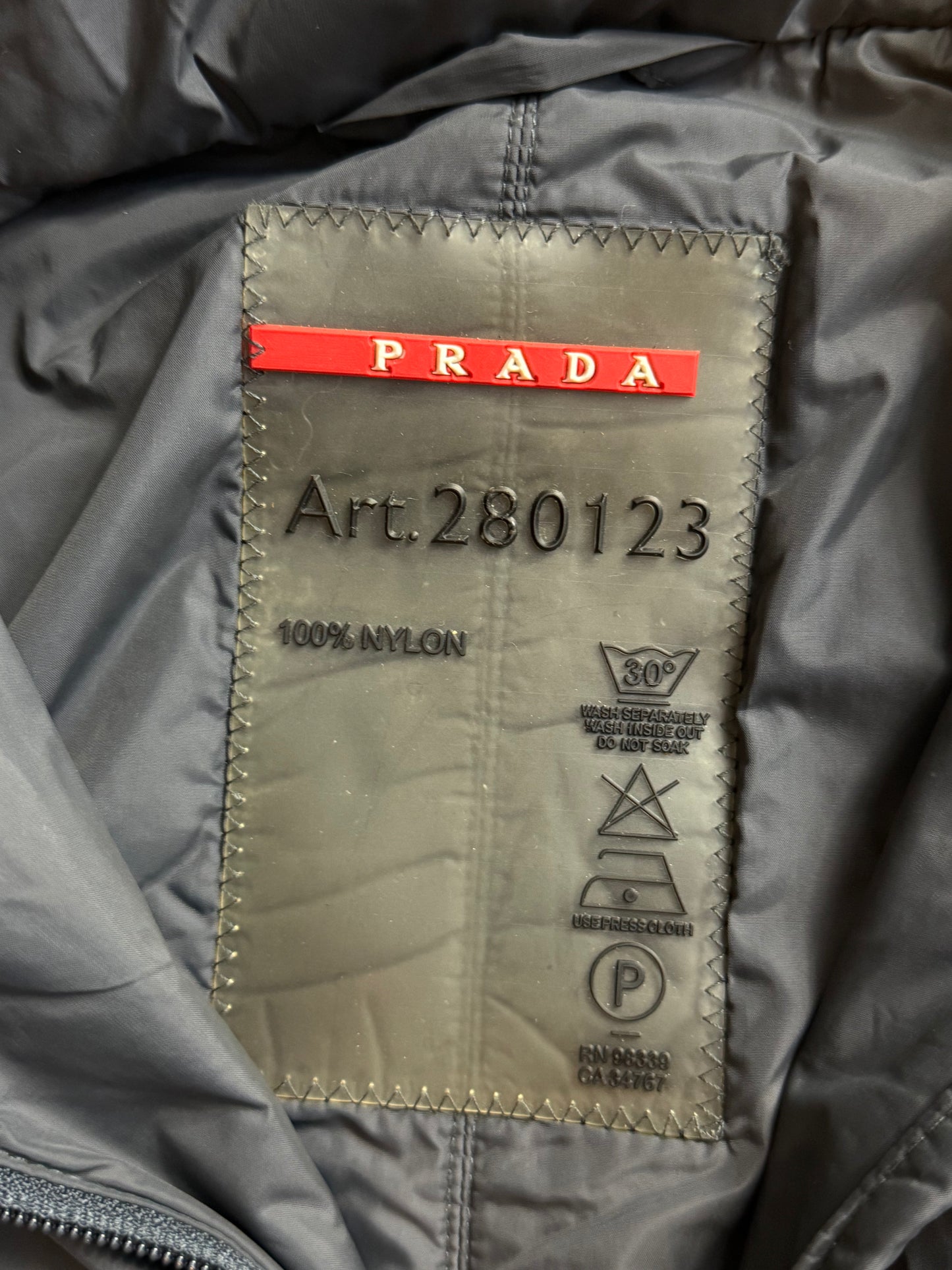 Prada Sport Dark Grey Light Puffer Jacket