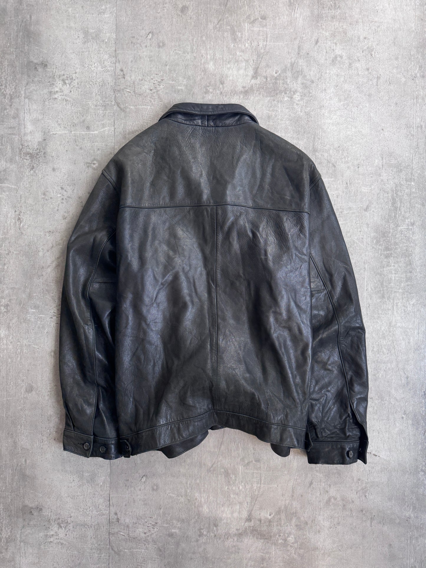 Polo Ralph Lauren Brown Leather Harrington Jacket