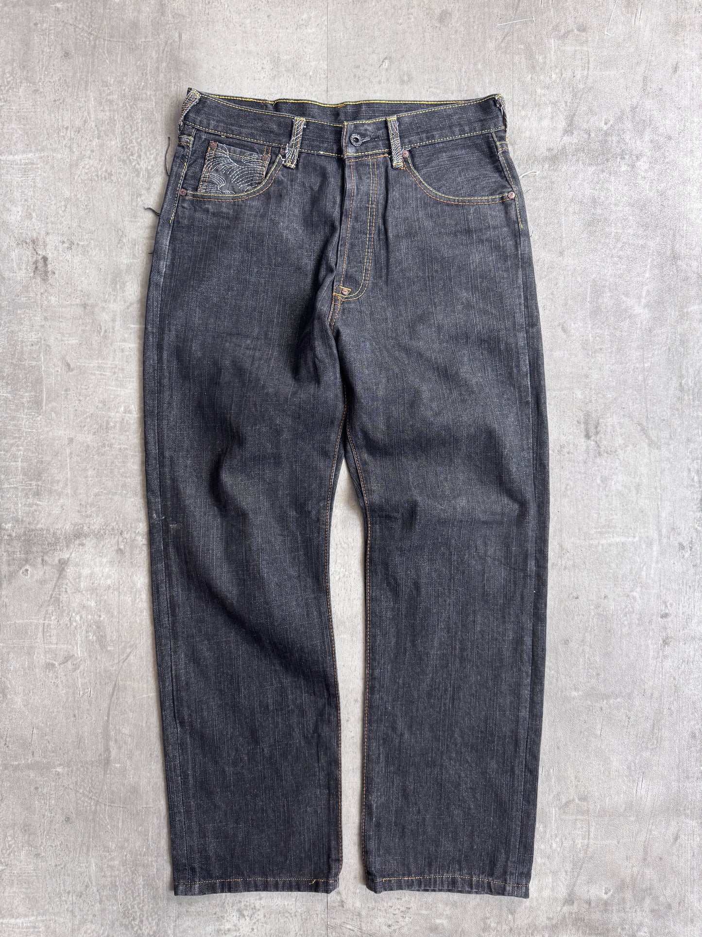 RMC 'FMUnion' Grey Embroidered Jeans