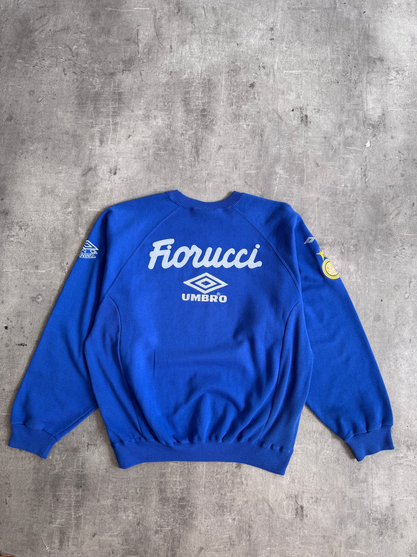 1997 Fiorucci x Inter Milan Logo Sleeve Cotton Crewneck Sweater