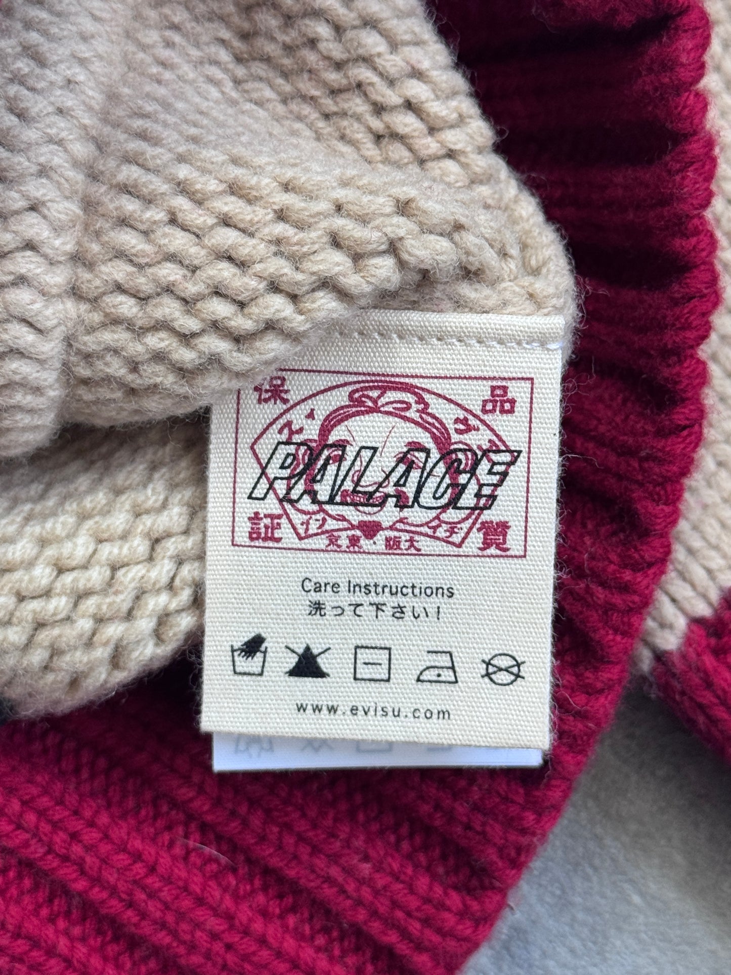 Evisu X Palace Chunky Knit Cowichan Dice Cardigan