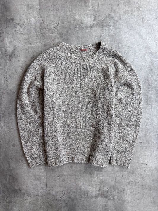 1984 Boneville Flecked Wool Grey Fisherman Sweater