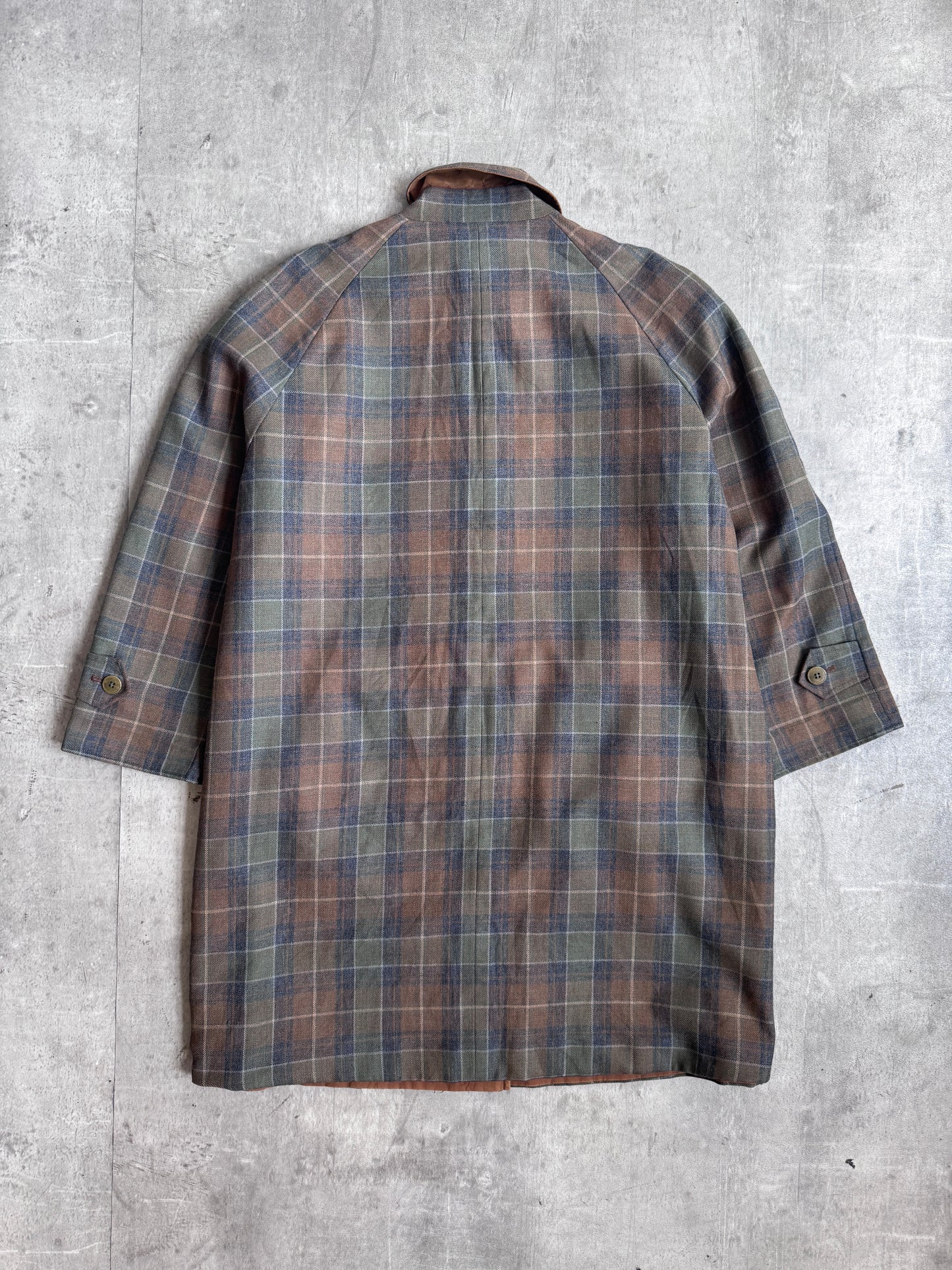 Aquascutum Plaid Reversable Trench Coat