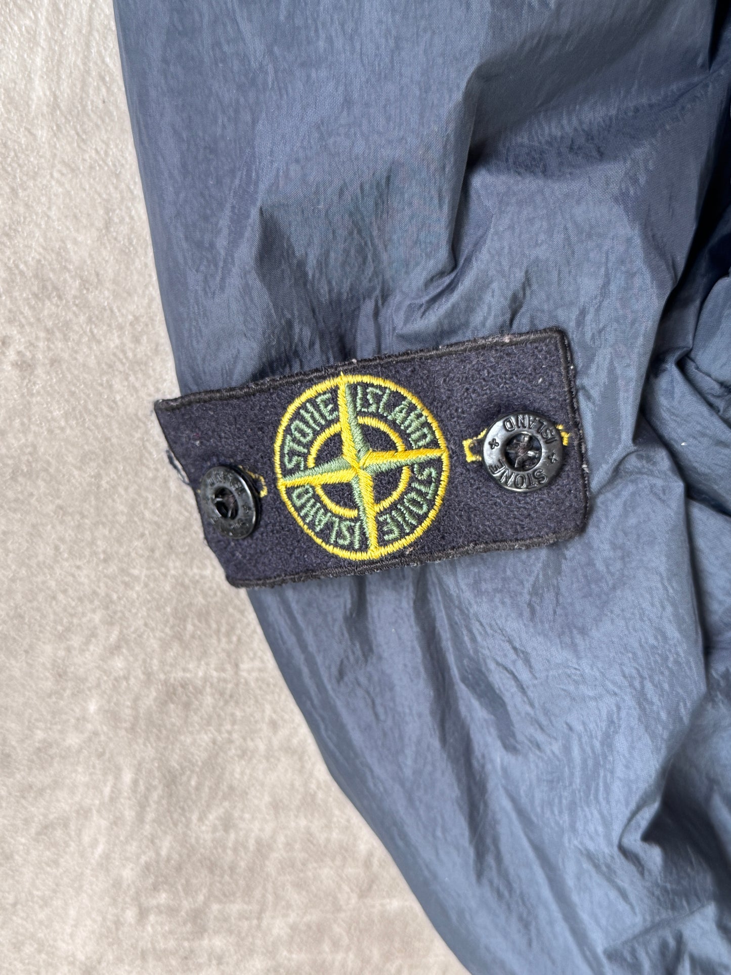 Stone Island A/W 2014 Crinkle Nylon Insulated Navy Jacket