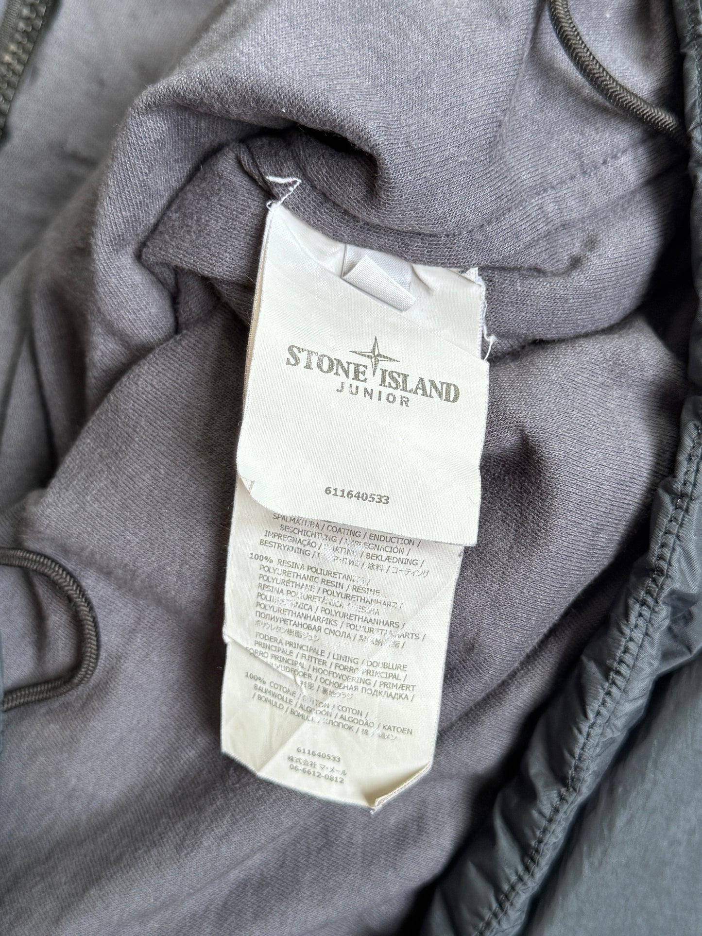 Stone Island A/W 2014 Crinkle Nylon Insulated Navy Jacket