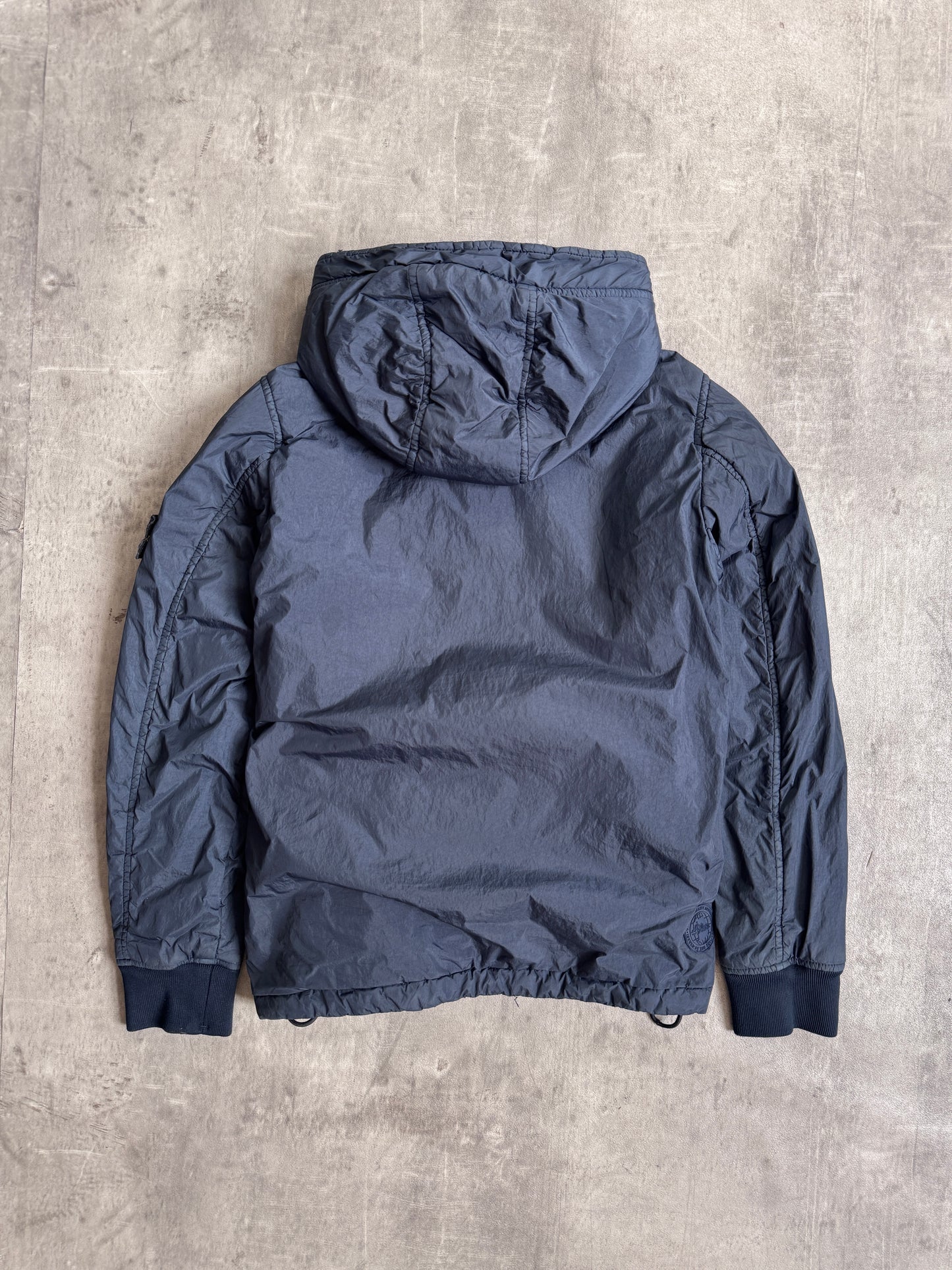 Stone Island A/W 2014 Crinkle Nylon Insulated Navy Jacket