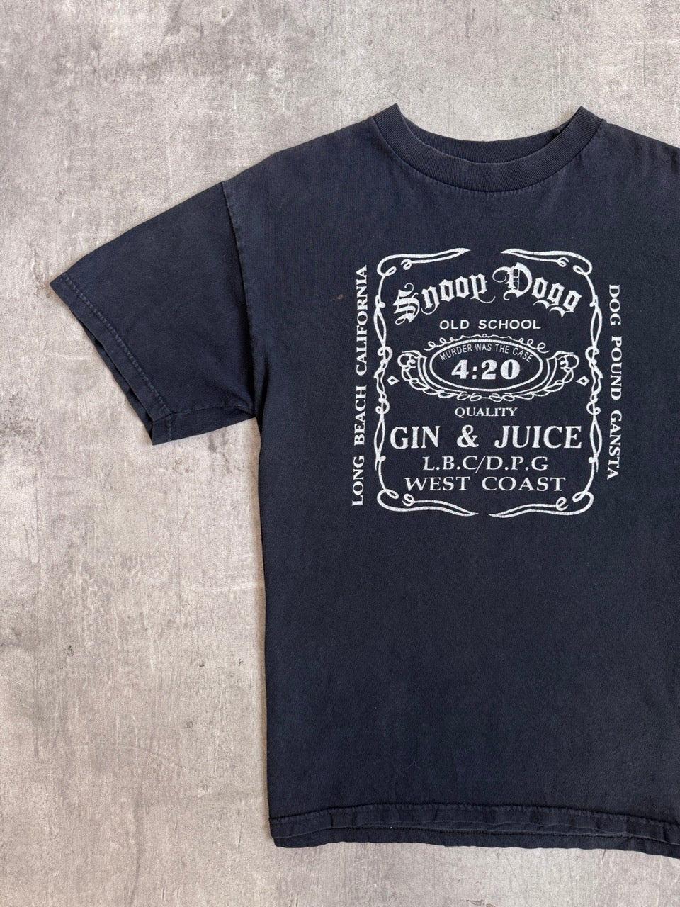 2000s Snoop Dogg Gin & Juice Black Graphic Tee