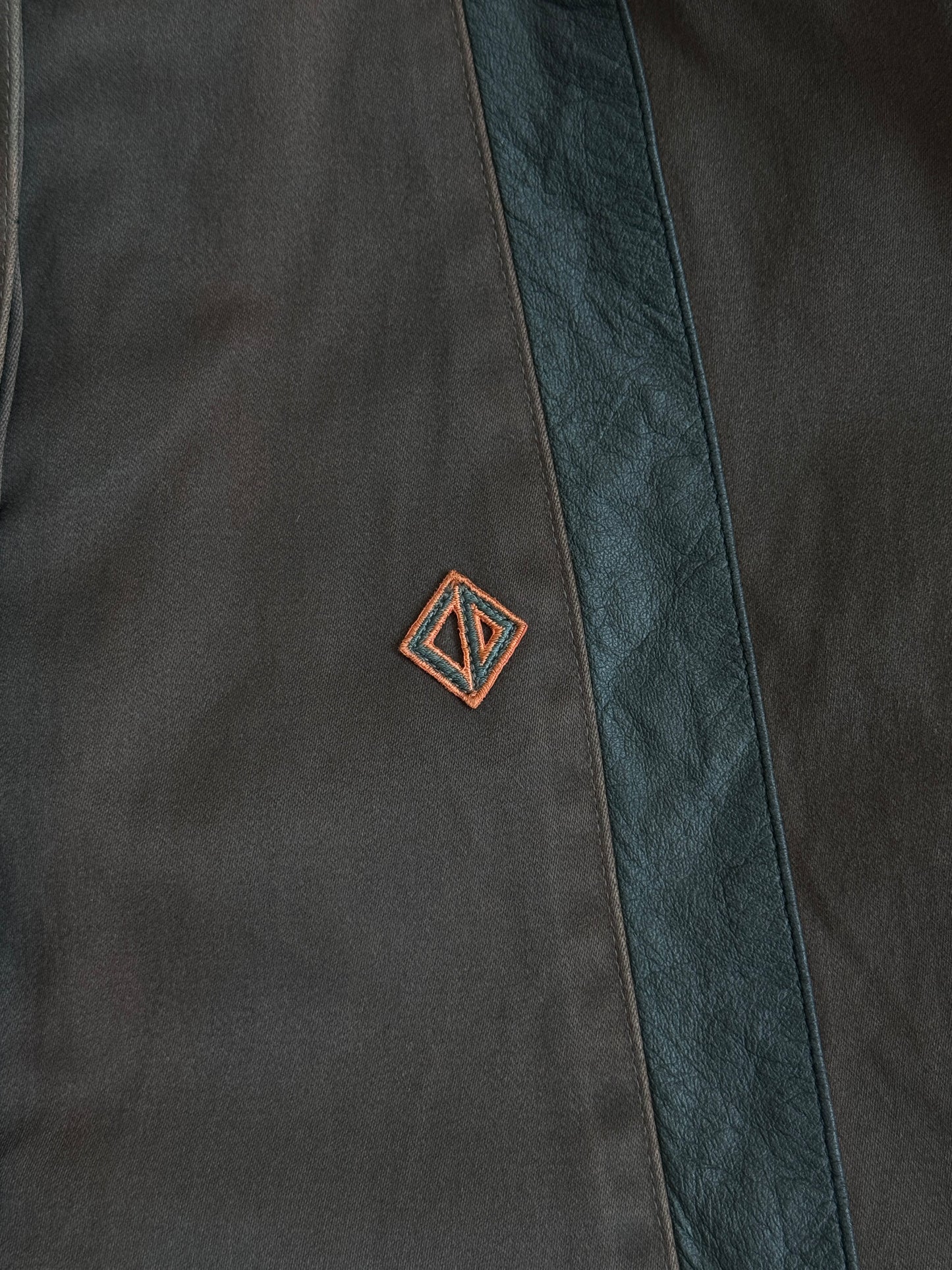 1980s Christian Dior Sports Leather Trim Batwing Sleeve Jacket