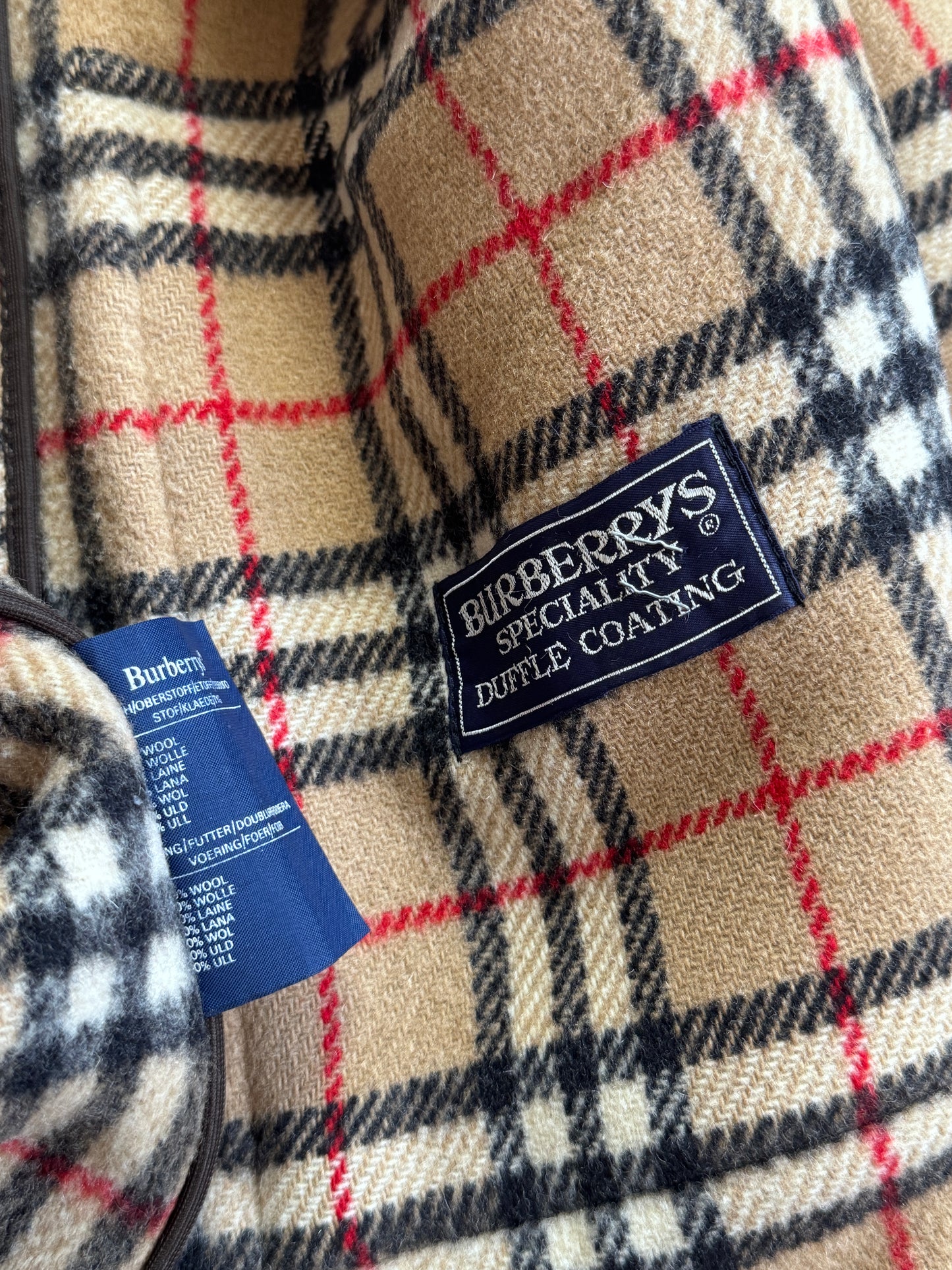 Burberry Beige Wool Hooded Duffel Coat