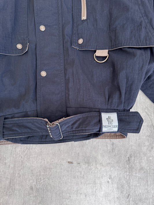 Moncler 1980's Colourblock Belt Fasten Bomber Jacket