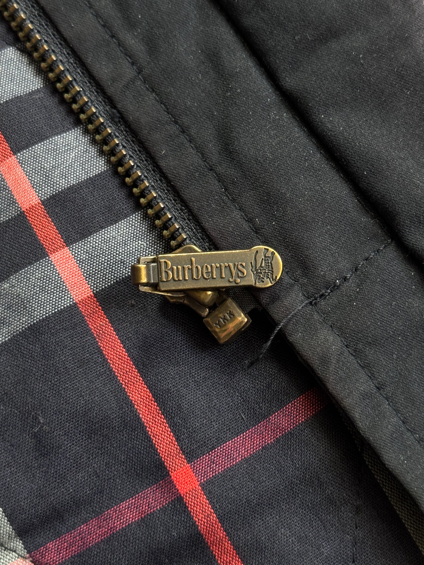 Burberry Nova Check Lined Wax Coated Overcoat
