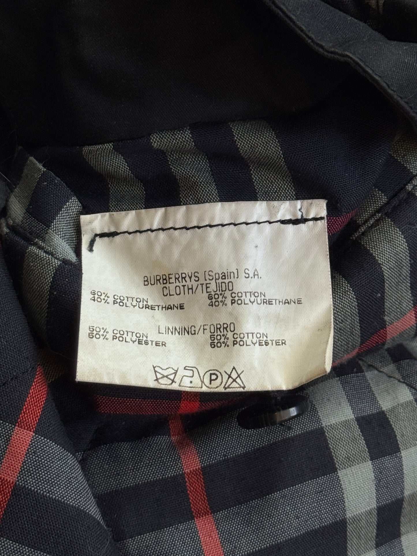 Burberry Nova Check Lined Wax Coated Overcoat