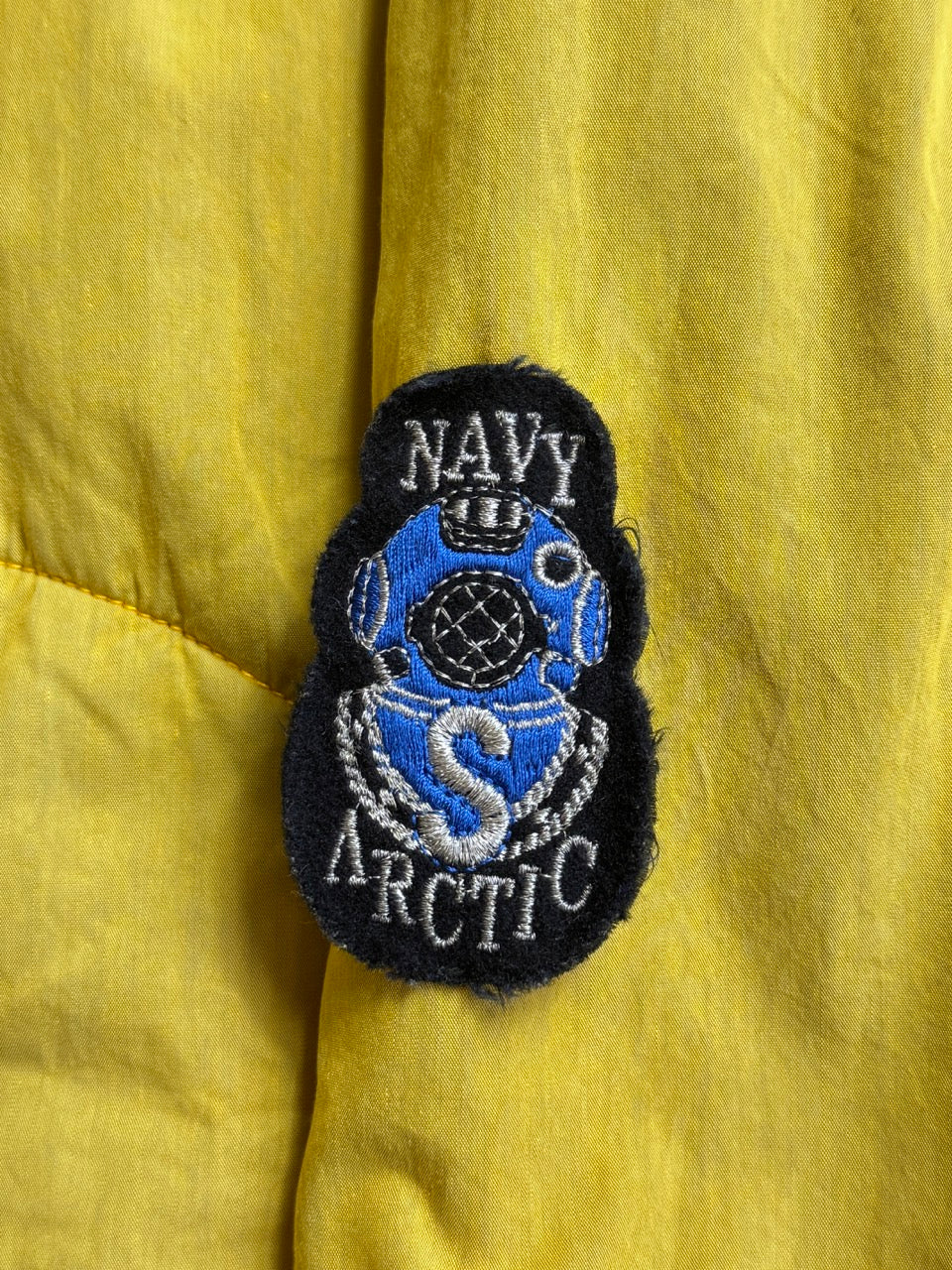 1980s Boneville Navy Arctic Pillow Neck Padded Bomber Jacket
