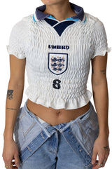 VT Rework : England Jersey Ruched Baby Tee