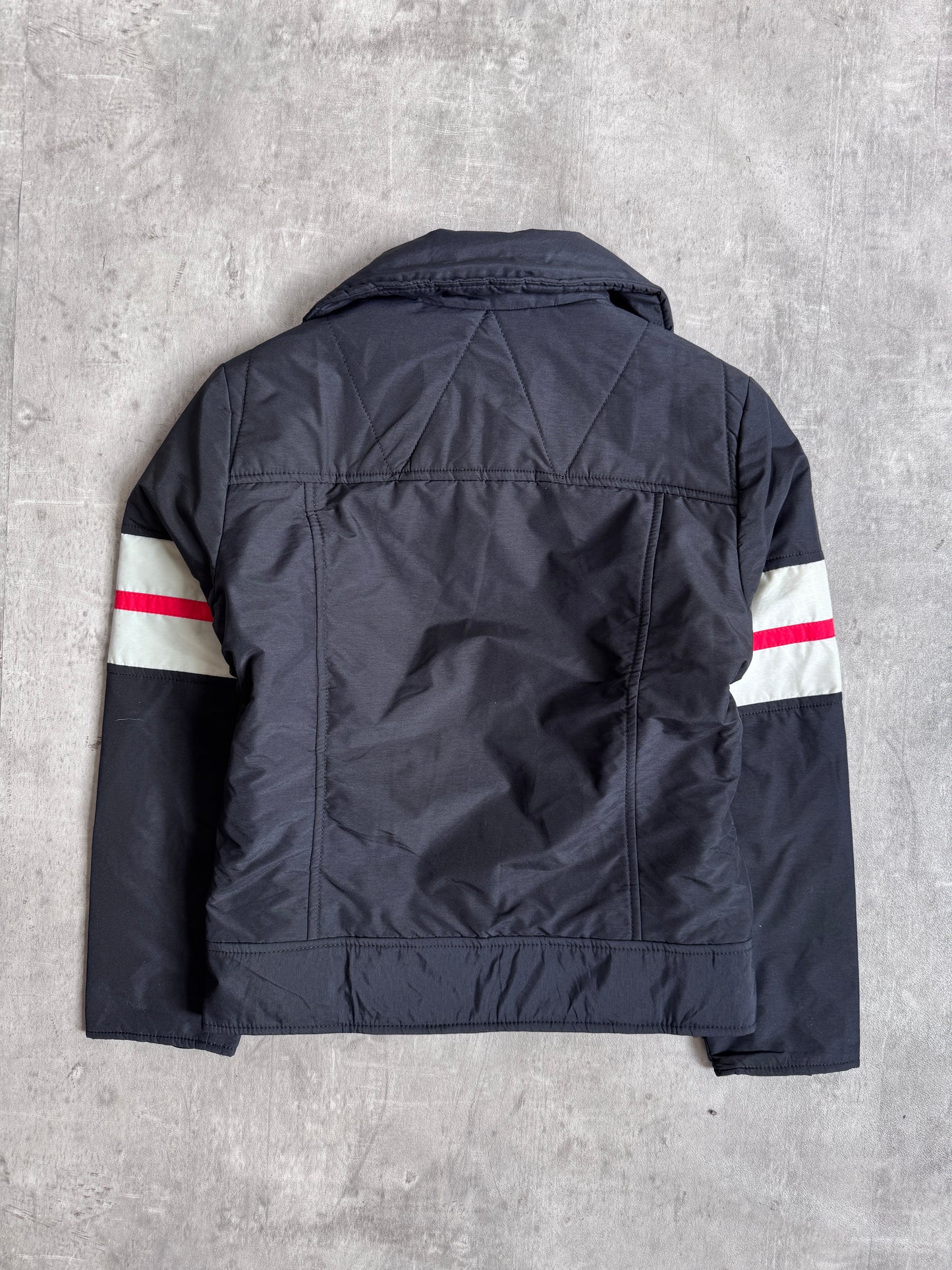 1980's Moncler Diamond Down Quilt Tapestry Ski Jacket
