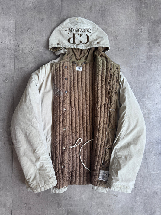 S/S 1987 C.P. Company Spellout Embroidery Quilted Arctic Parka