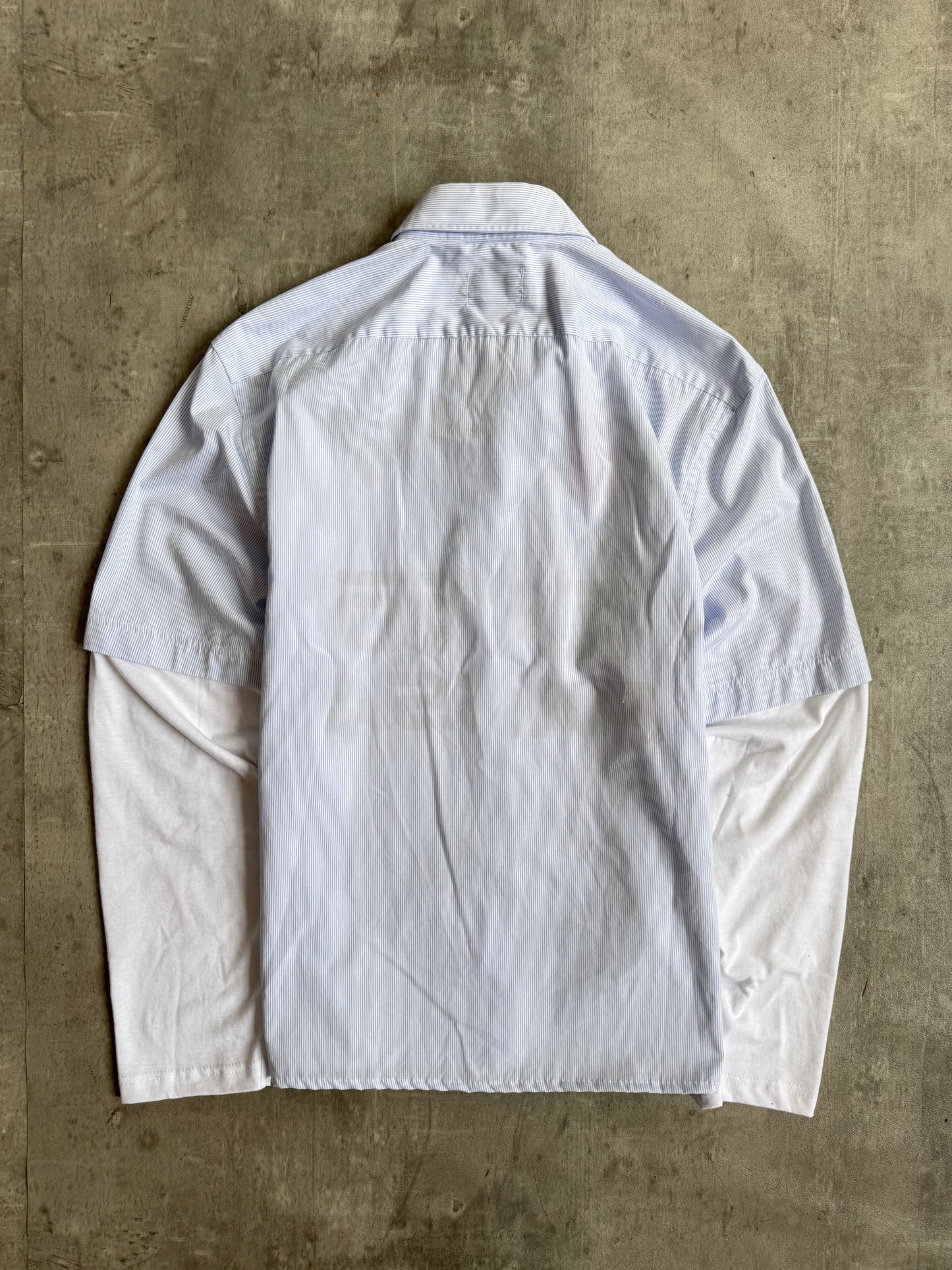 VT Rework : Tutto Passa Pinstripe Reworked Shirt
