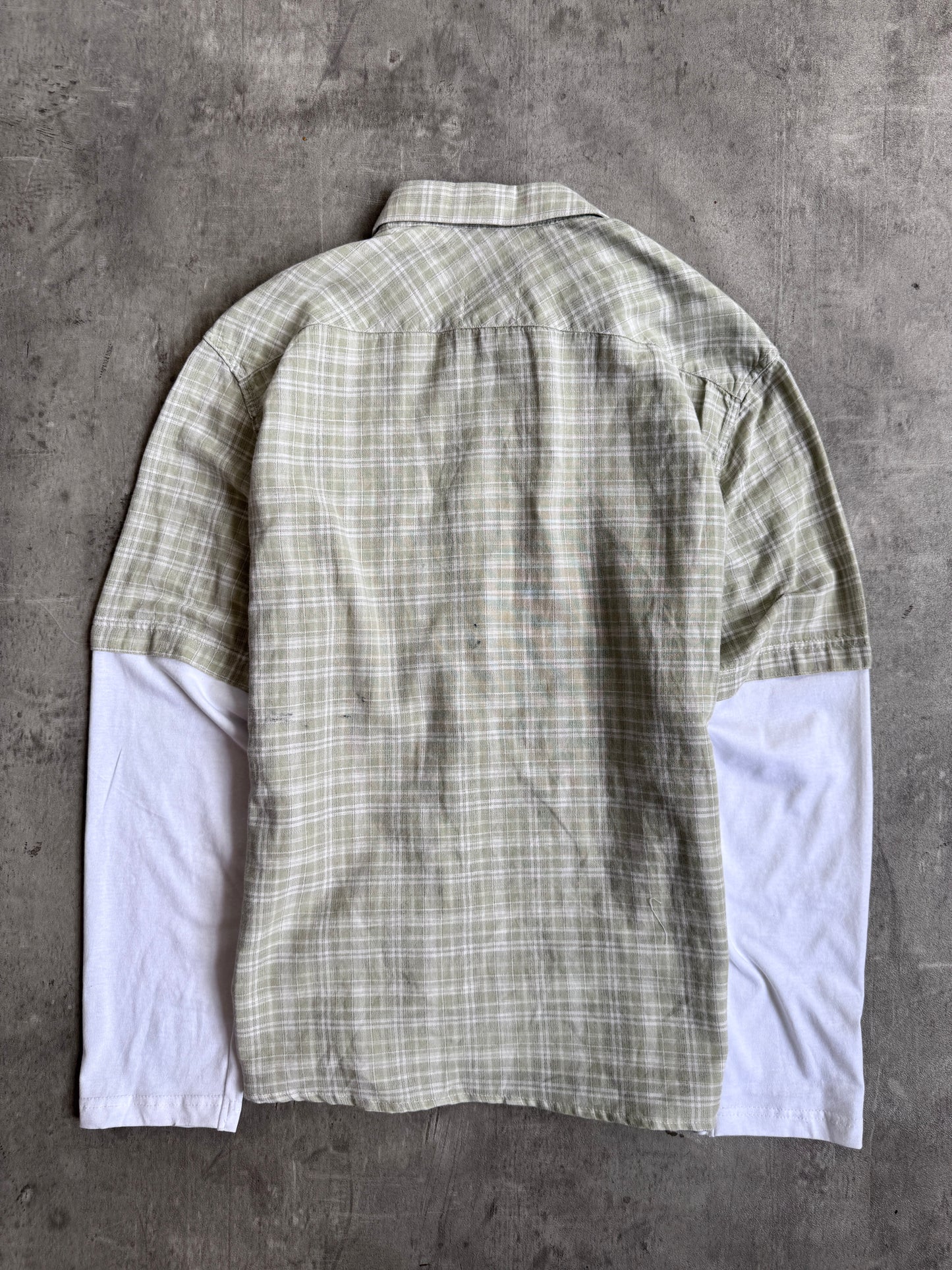 VT Rework : Tutto Passa Pistachio Check Reworked Shirt