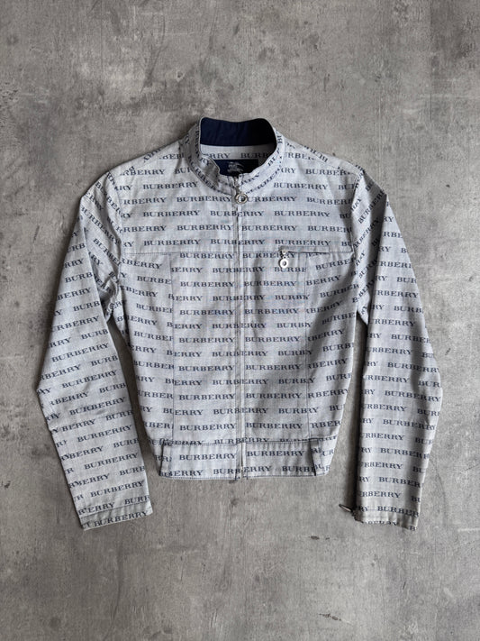 Burberry London Logo Full Print Denim Two Piece Trouser Set