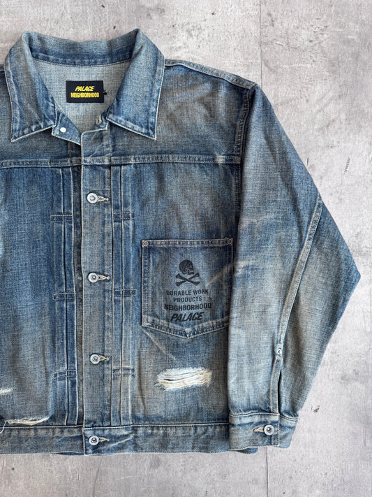 PALACE NEIGHBORHOOD SAVAGE DENIM JACKET INDIGO