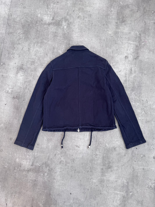 Prada Navy Jersey Zip Up Jacket