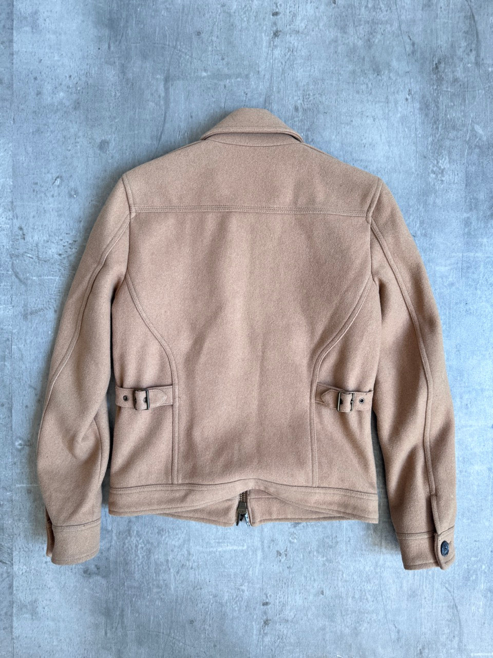 Tete Homme Beige Wool Tech Jacket