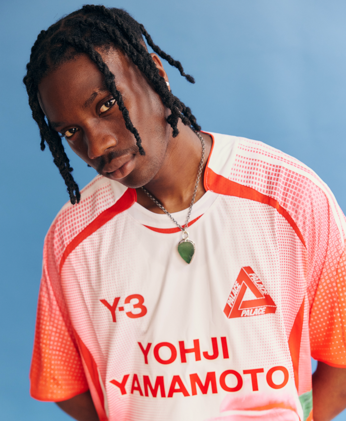 Y-3 x Palace Football T-Shirt White / Red