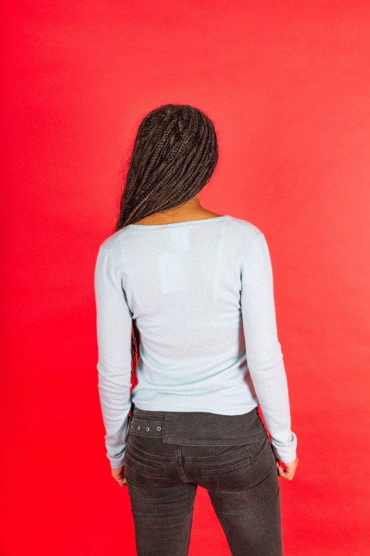 Christian Dior Lace Front Knitted Cashmere Top SC:5782