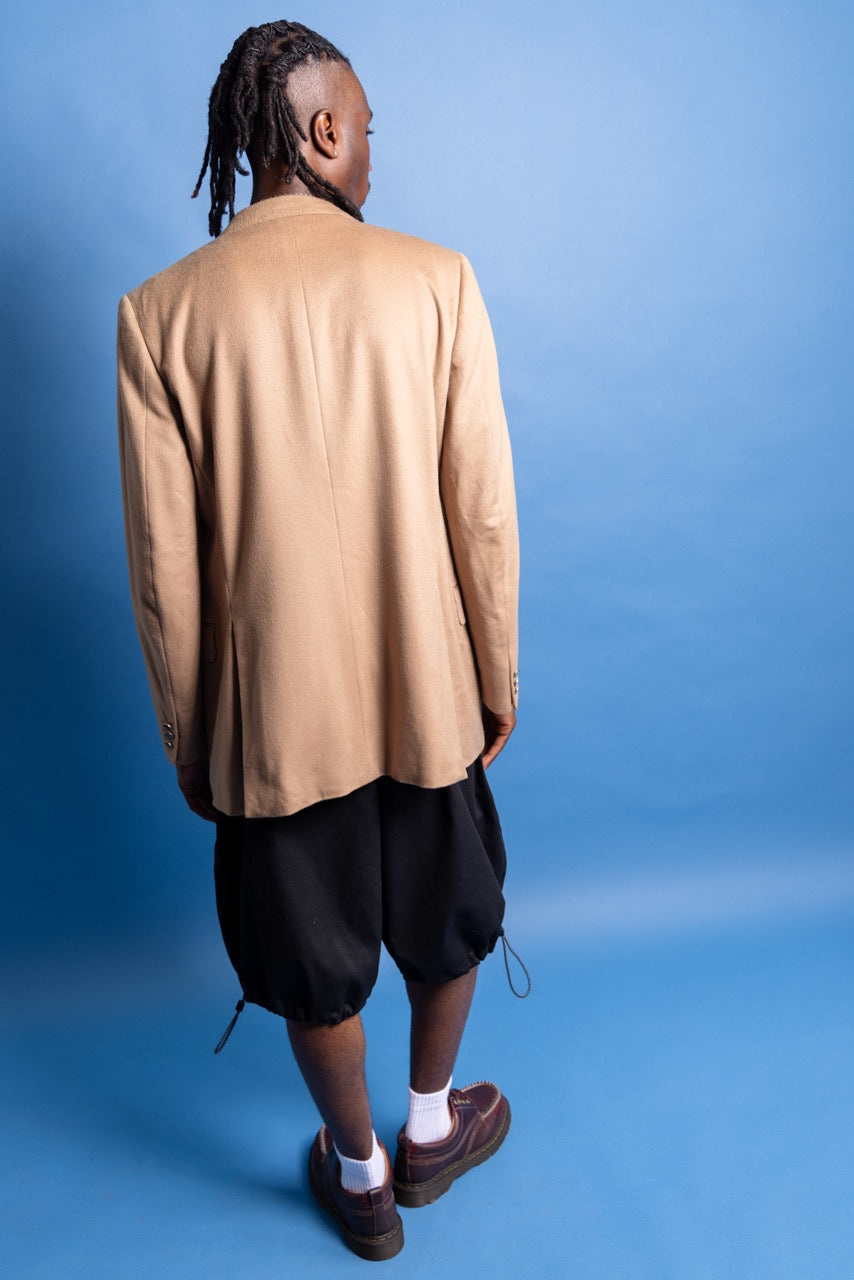 1980s Christian Dior Camel Cashmere Double Breasted Blazer