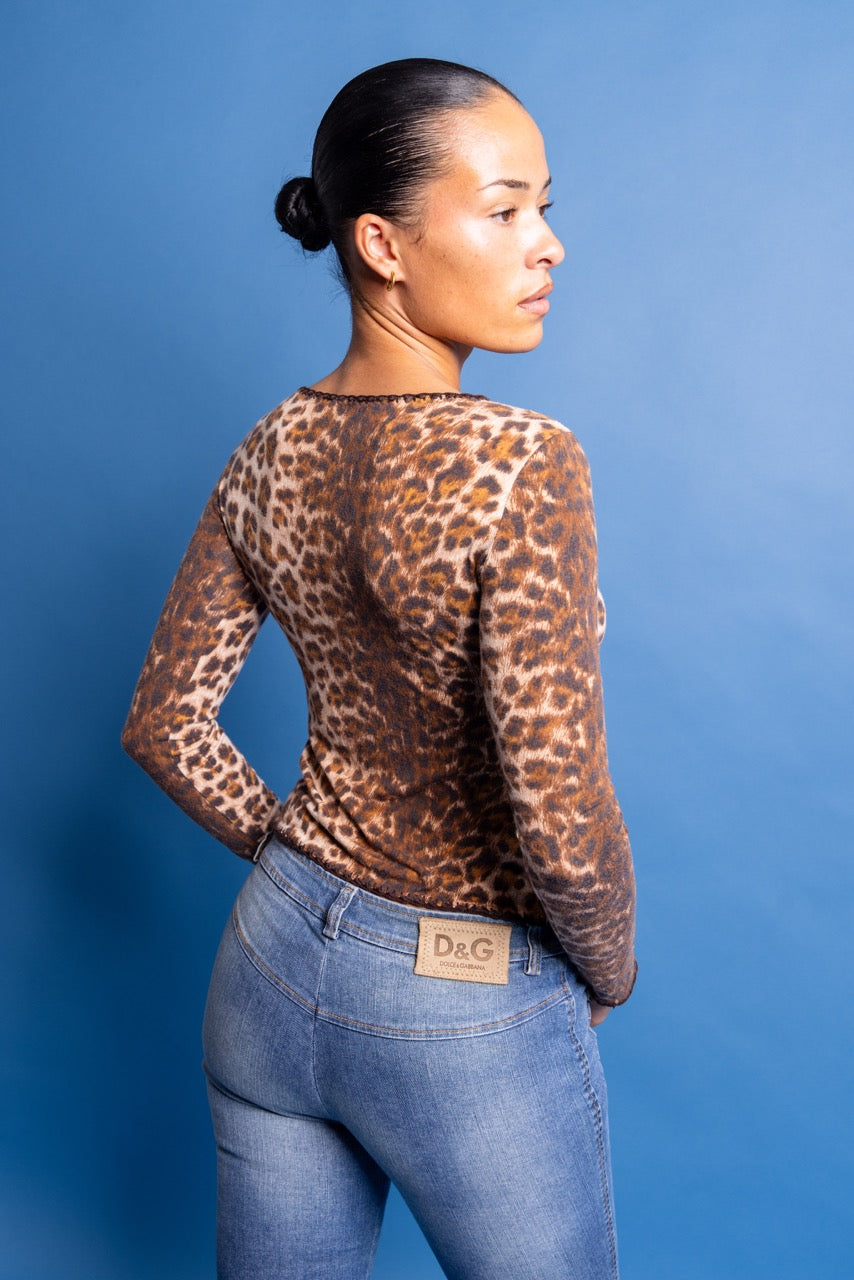 Moschino Animal Print BU Cardigan
