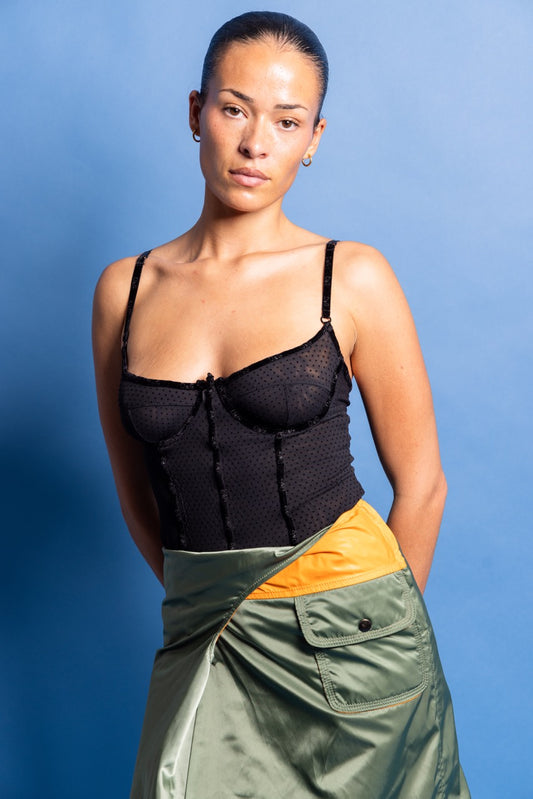 Marni Nylon Panelled Mini Skirt