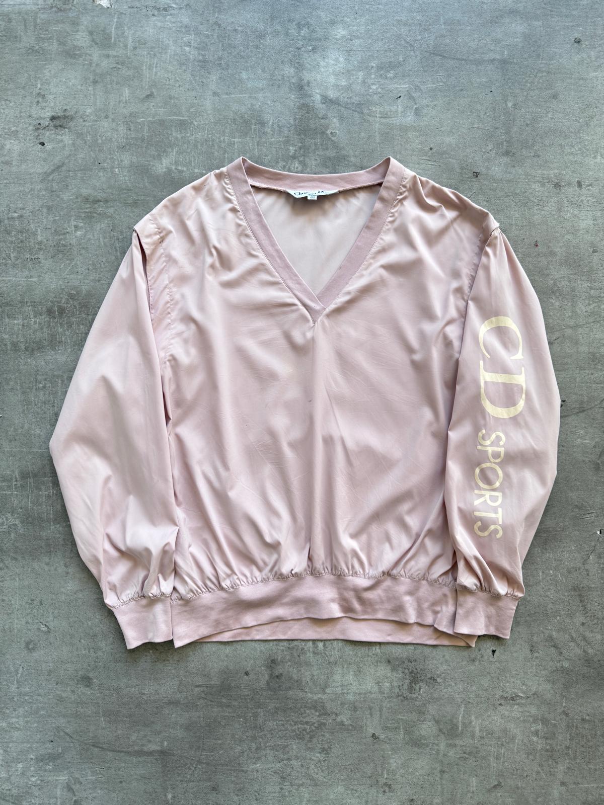 1990's Christian Dior Sport Baby Pink Graphic Golf Pullover (Sold As Seen)